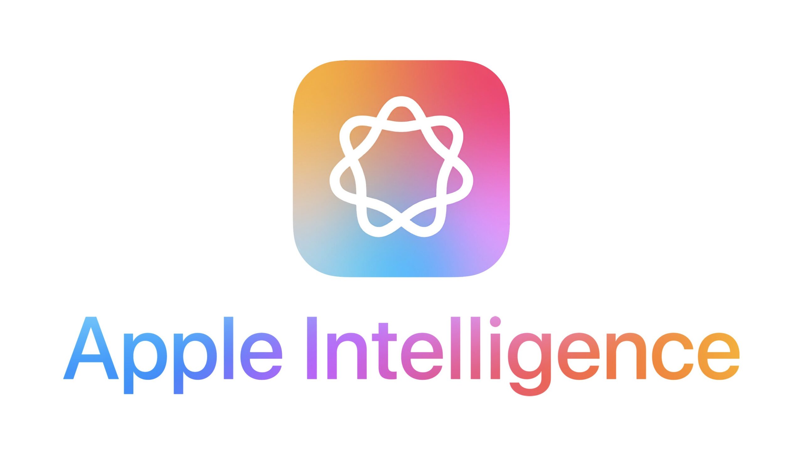 Exploring Apple Intelligence: Features, Benefits & Capabilities 1 The Apple Intelligence logo showcases a multi-colored gradient background with a white interconnected nodes symbol, accompanied by the text 'Apple Intelligence' in a striking gradient font below.