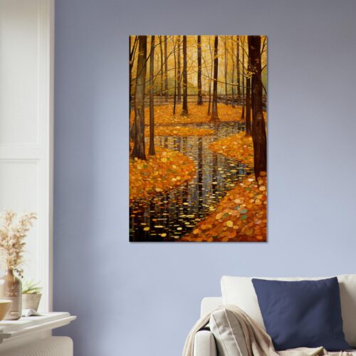 Autumnal Forest 01 : Gustav Klimt Style Canvas Print