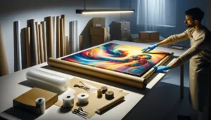 Canvas wall art print packaging