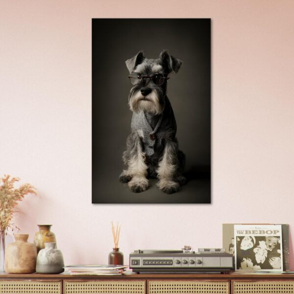 Miniature Schnauzer With Glasses : Glasses and Grin Miniature Schnauzer With Glasses : Glasses and Grin