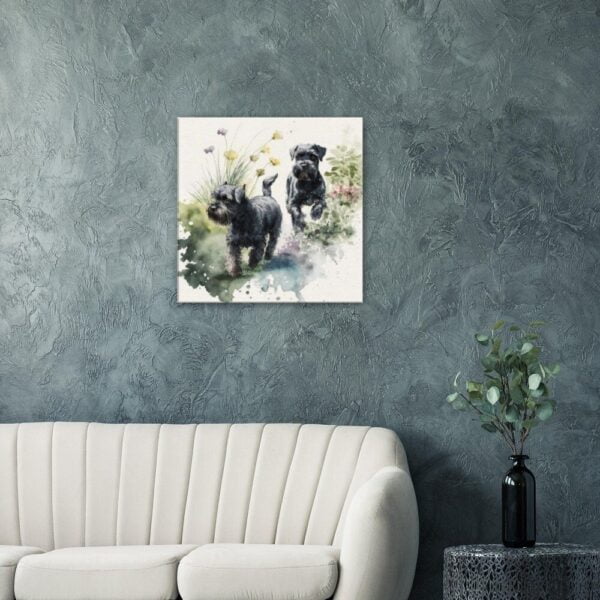 Miniature Schnauzer Playing : Shadow and Light Miniature Schnauzer Playing : Shadow and Light