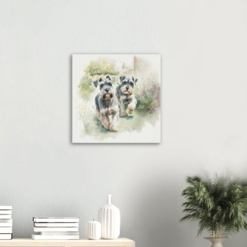 Two Miniature Schnauzers Playing : Schnauzer Shenanigans