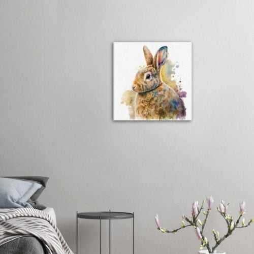 Rabbit Watercolour Art: Springtime Hopper