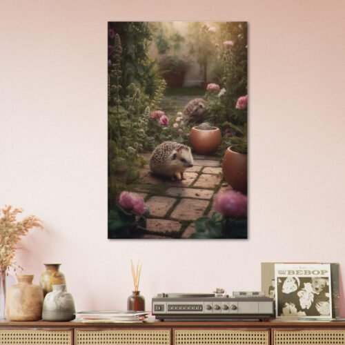 Digital Hedgehog Print :  Hedgehog Hugs Scene Digital Hedgehog Print : Hedgehog Hugs Scene