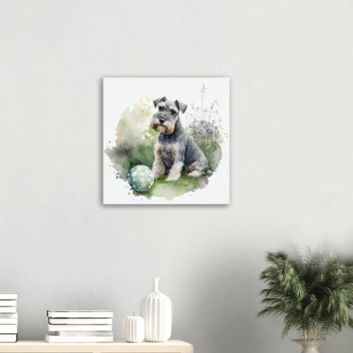 Miniature Schnauzer Playing : Puppy Love