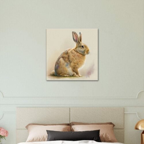 Rabbit Watercolour Art : Sweet Bunny Dreams