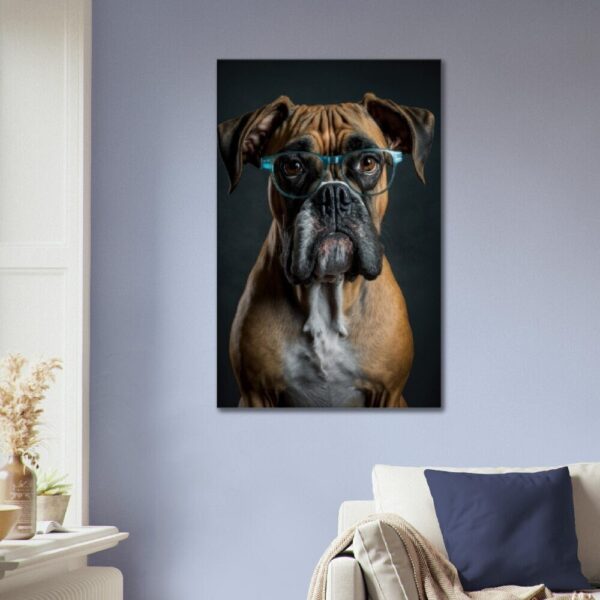 Boxer Dog Artwork Prints : Professor Pooch Boxer Dog Artwork Prints : Professor Pooch