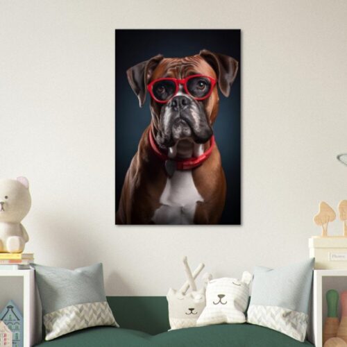 Boxer Dog Artwork Prints : Brainy Boxer Boxer Dog Artwork Prints : Brainy Boxer