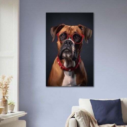 Boxer Dog Artwork Prints : Boxer Bookworm Boxer Dog Artwork Prints : Boxer Bookworm