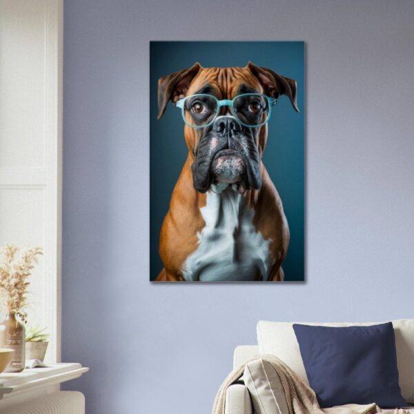 Boxer Dog Artwork Prints : Specs and Snuggles Boxer Dog Artwork Prints : Specs and Snuggles
