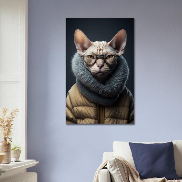 Sphynx Cat Art Print "The Furless Fashionista” Sphynx Cat Art Print "The Furless Fashionista”