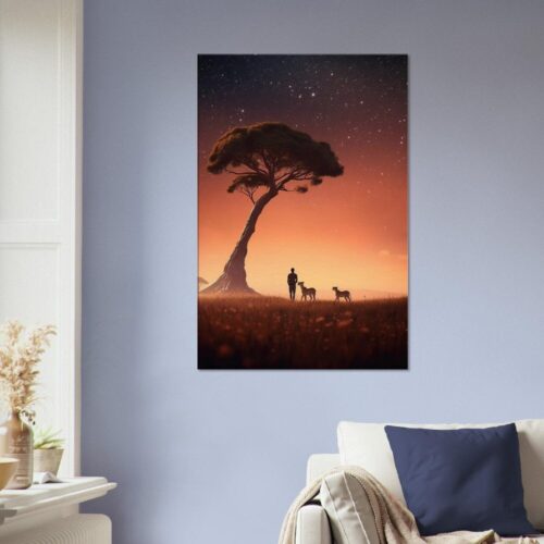 Cheetah Night Time Scene Artwork #07 - Stunning Canvas or Poster Print for Animal Lovers 1 Cheetah Night Time Scene Artwork #07 - Stunning Canvas or Poster Print for Animal Lovers