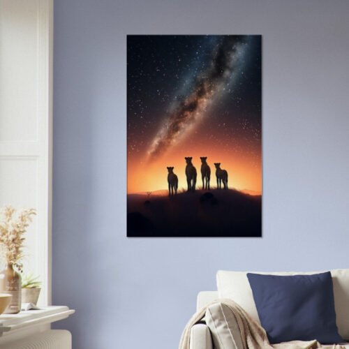 Cheetah Night Time Scene Artwork #10 - Stunning Canvas or Poster Print for Animal Lovers 1 Cheetah Night Time Scene Artwork #10 - Stunning Canvas or Poster Print for Animal Lovers