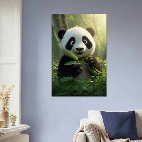 Cute Panda Cartoon Eating Bamboo #04 Artwork