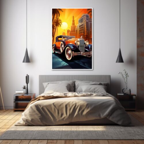 Art Deco Car #04 : Print available on Canvas, Poster or Framed Poster
