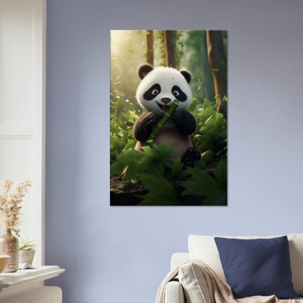 Cute Panda Cartoon Eating Bamboo #05 Artwork