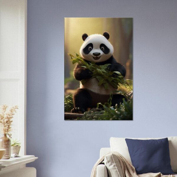 Cute Panda Cartoon Eating Bamboo #08 Artwork