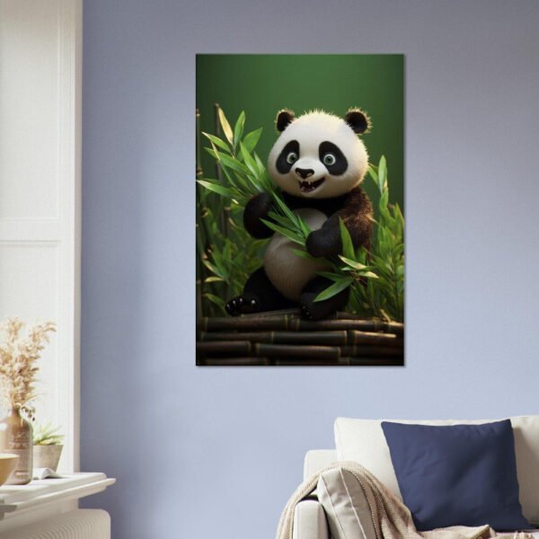 Cute Panda Cartoon Eating Bamboo #10 Artwork