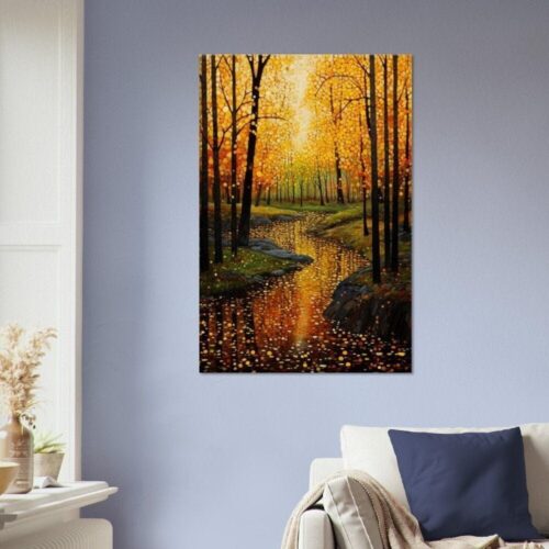 Autumnal Forest 01 : Gustav Klimt Style Canvas Print