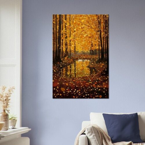 Autumnal Forest 01 : Gustav Klimt Style Canvas Print Autumnal Forest 01 : Gustav Klimt Style Canvas Print