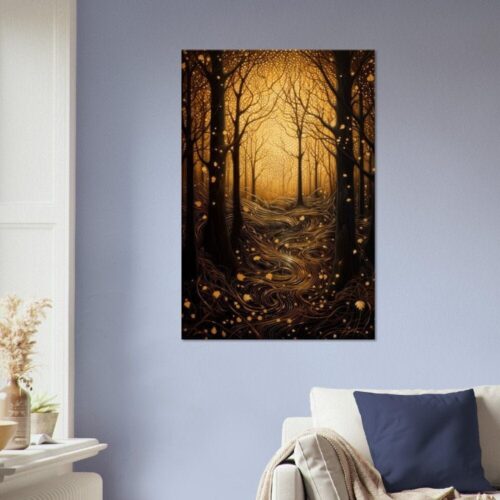 Mystical Forest 01 : Gustav Klimt Style Canvas Print 1 Mystical Forest 01 : Gustav Klimt Style Canvas Print