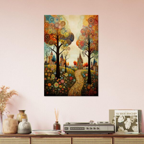 Dreamlike Landscape 03 : Gustav Klimt Style Canvas Print