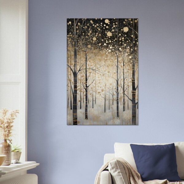 A Winter Forest 04 : Gustav Klimt Style Canvas Print