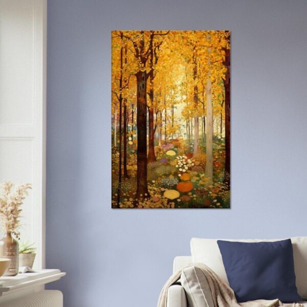 A Woodland Scene 04 : Gustav Klimt Style Canvas Print