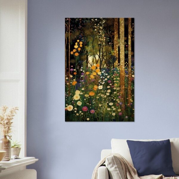 A Woodland Scene 02 : Gustav Klimt Style Canvas Print
