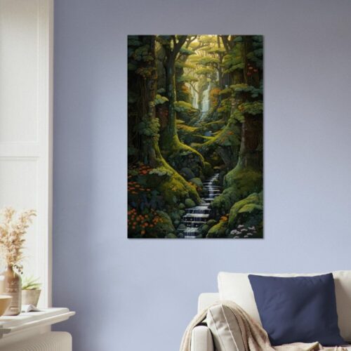 Woodland Glen 04 : Gustav Klimt Style Canvas Print Woodland Glen 04 : Gustav Klimt Style Canvas Print