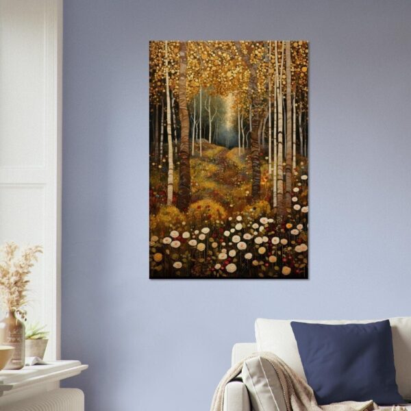 A Woodland Scene 03 : Gustav Klimt Style Canvas Print