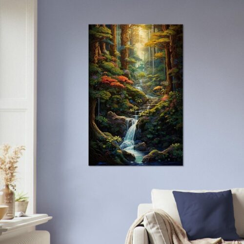 Woodland Glen 02 : Gustav Klimt Style Canvas Print Woodland Glen 02 : Gustav Klimt Style Canvas Print