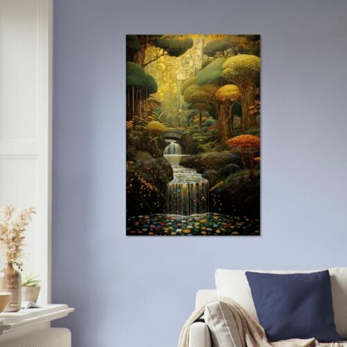 Woodland Glen 01 : Gustav Klimt Style Canvas Print Woodland Glen 01 : Gustav Klimt Style Canvas Print