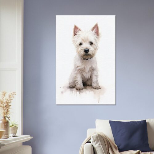 Westie Canvas Wall Art