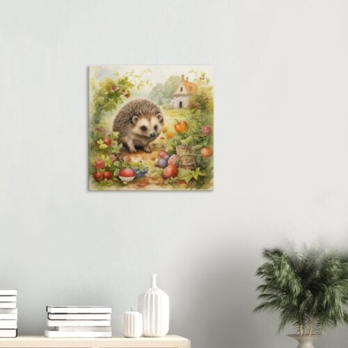 Hedgehog Garden Watercolour Hedgehog Garden Watercolour