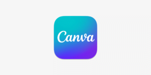 Canva and Affinity Photo app icon with a gradient background.