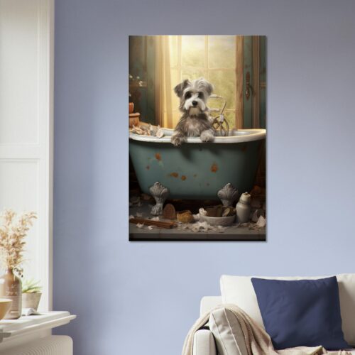 Dog in a bath Dog in a bath